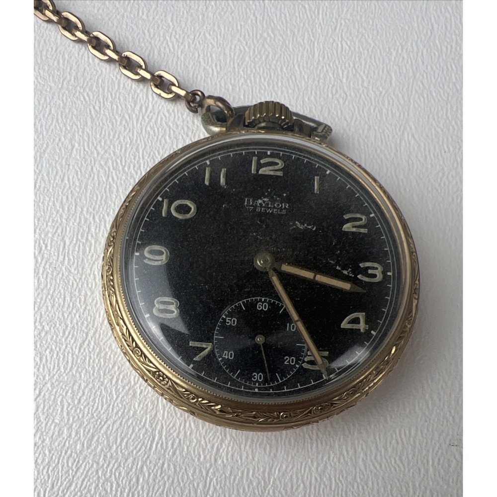 Baylor 17 Jewels Pocket Watch 10K Rolled Gold Plate Railroad Pocket Watch Works